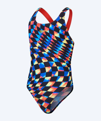 Speedo swimsuit for girls - Allover Digital Leaderback - Black/multi