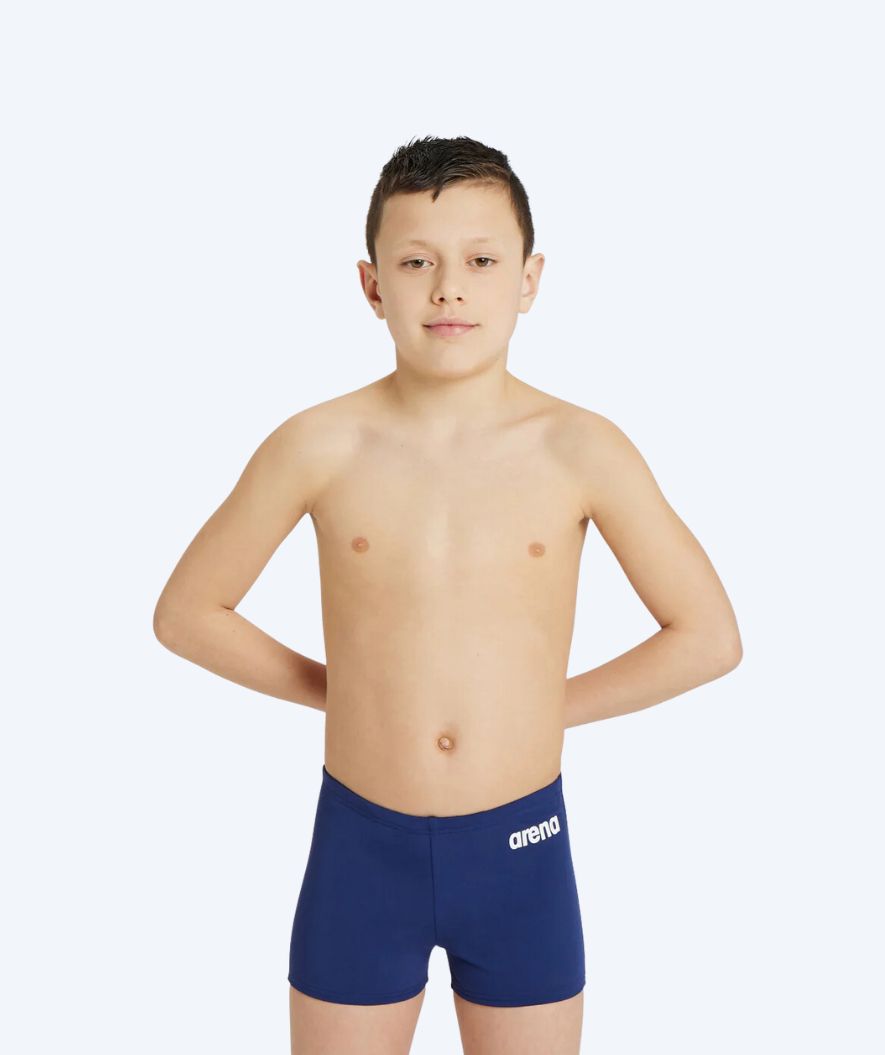 Arena square swim trunks for boys - Team Solid - Dark blue