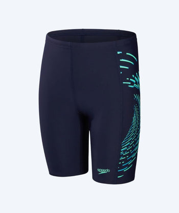 Speedo long bathing shorts for boys - Plastisol Placement Jammer - Dark blue/Green