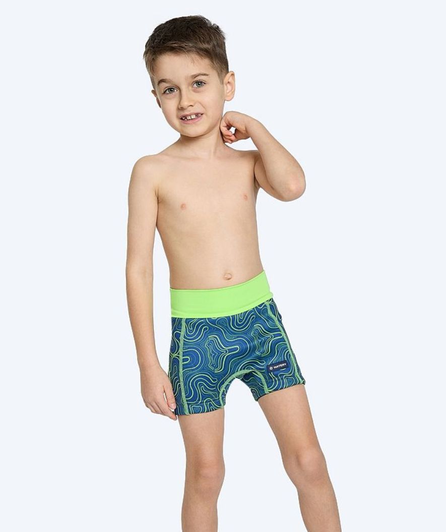 Watery swim nappies for kids - Thetis Youngster - Green/blue