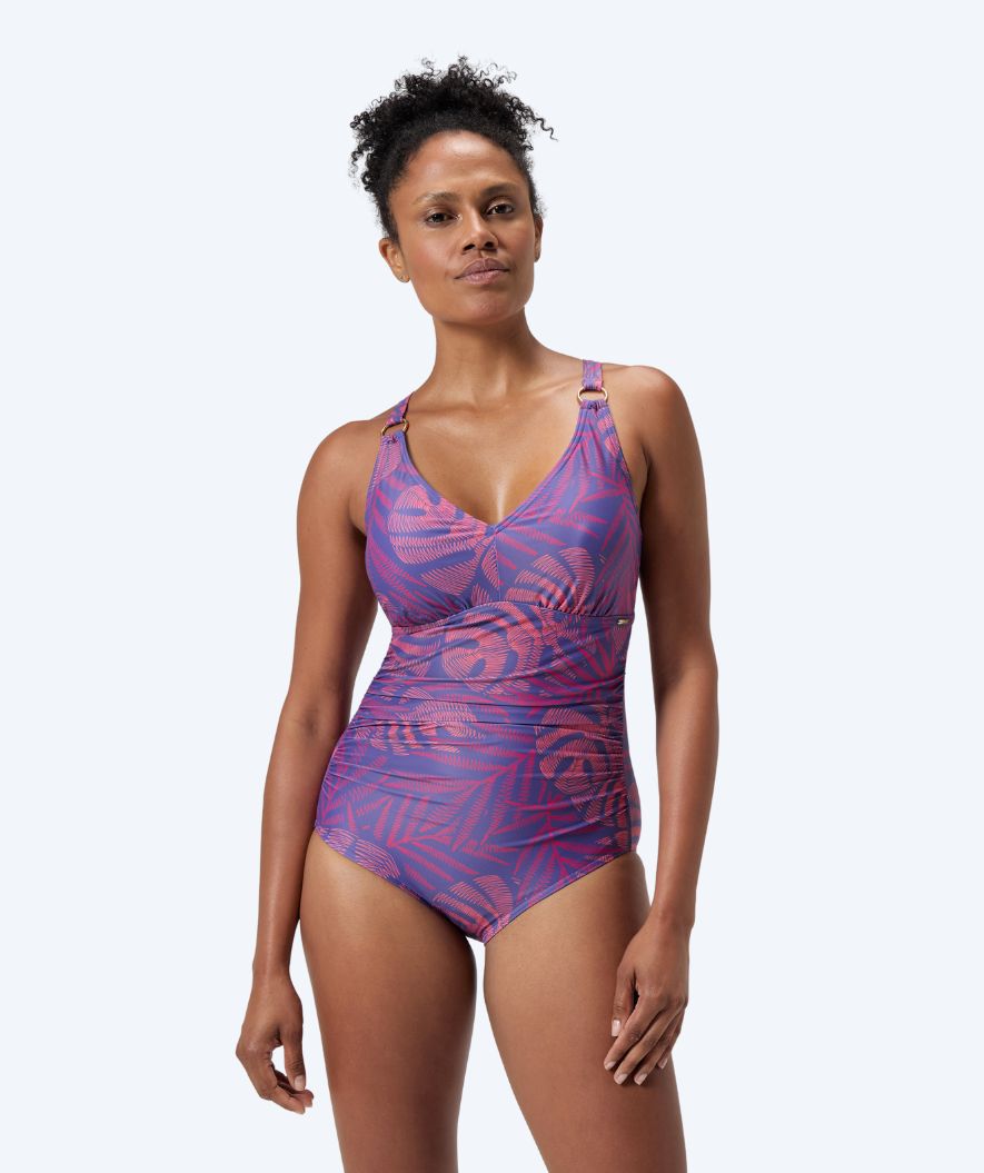 Speedo swimsuit for women - Shaping Printed - Purple/orange