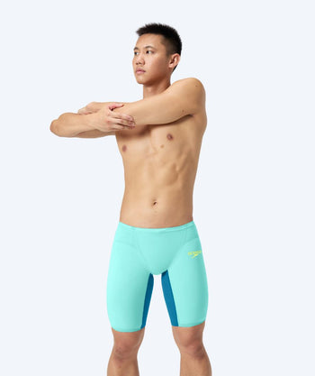 Speedo competition swim trunks for men - LZR Pure Valor 2.0 - Light blue/dark blue