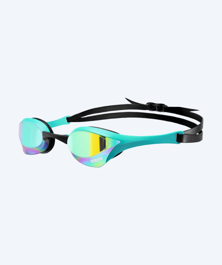 Arena Elite swimming goggles - Cobra Ultra SWIPE Mirror - Light blue/gold