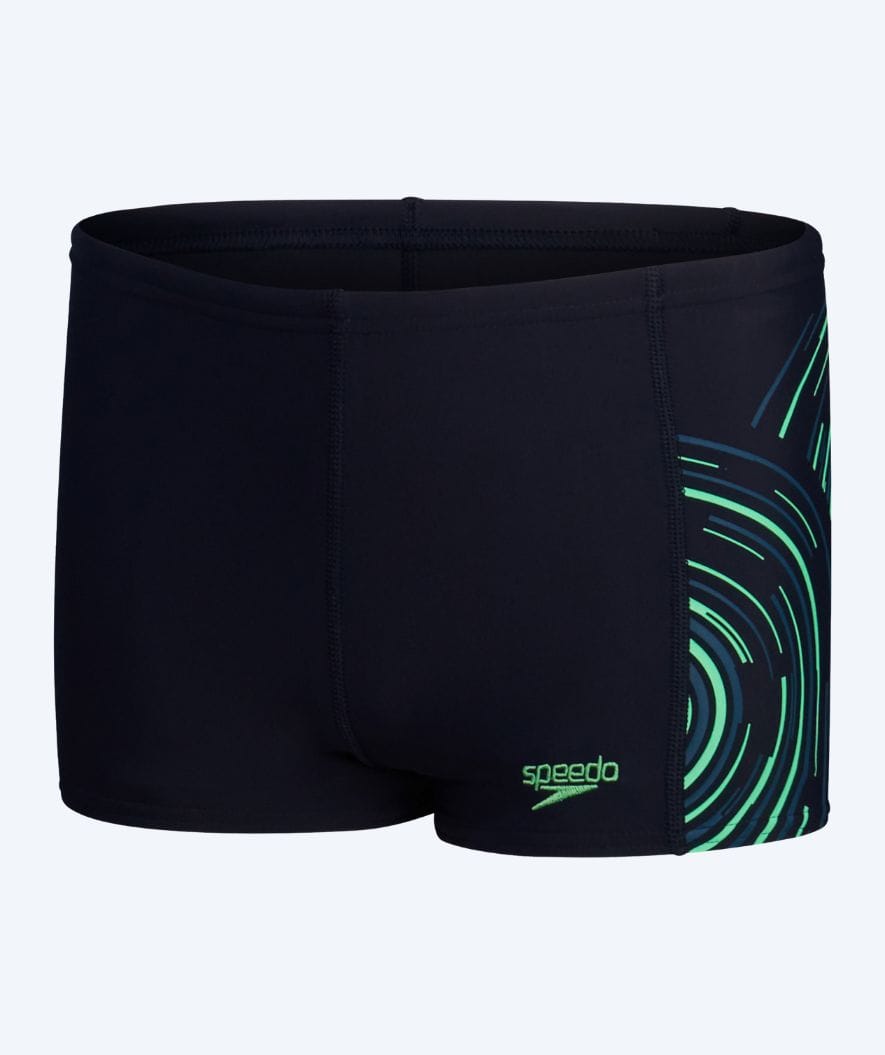 Speedo aquashorts for boys - Plastisol Placement - Darkblue/green