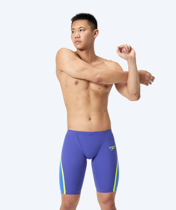 Speedo competition swim trunks for men - LZR Pure Intent 2.0 - Blue/yellow