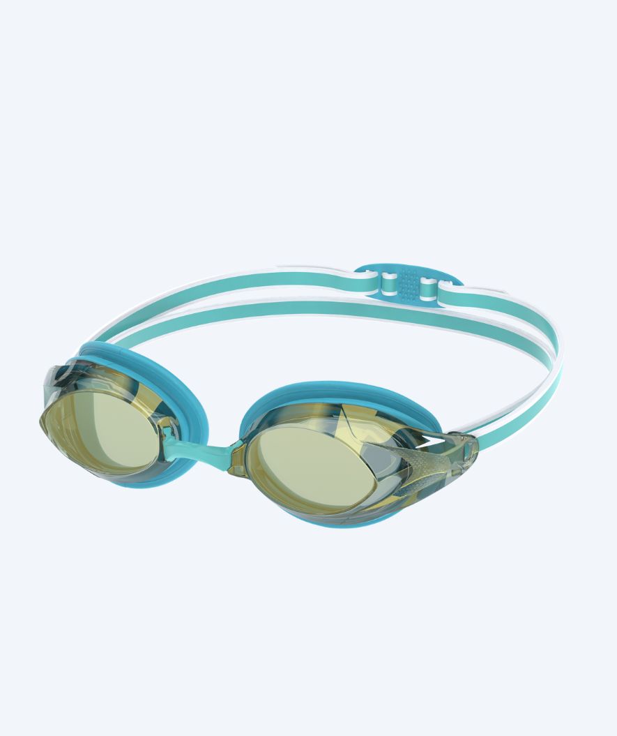 Speedo Elite swim goggles for women - Vanquisher 3.0 Mirrored - Turquoise/gold