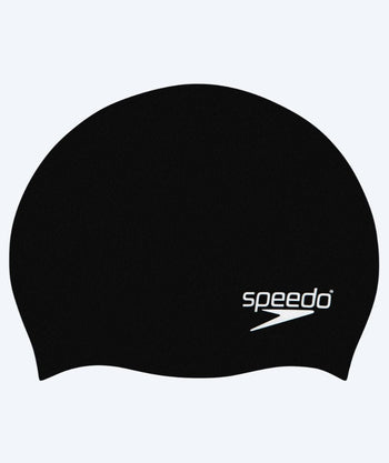 Speedo swim cap for junior (6-16) - Plain - Black