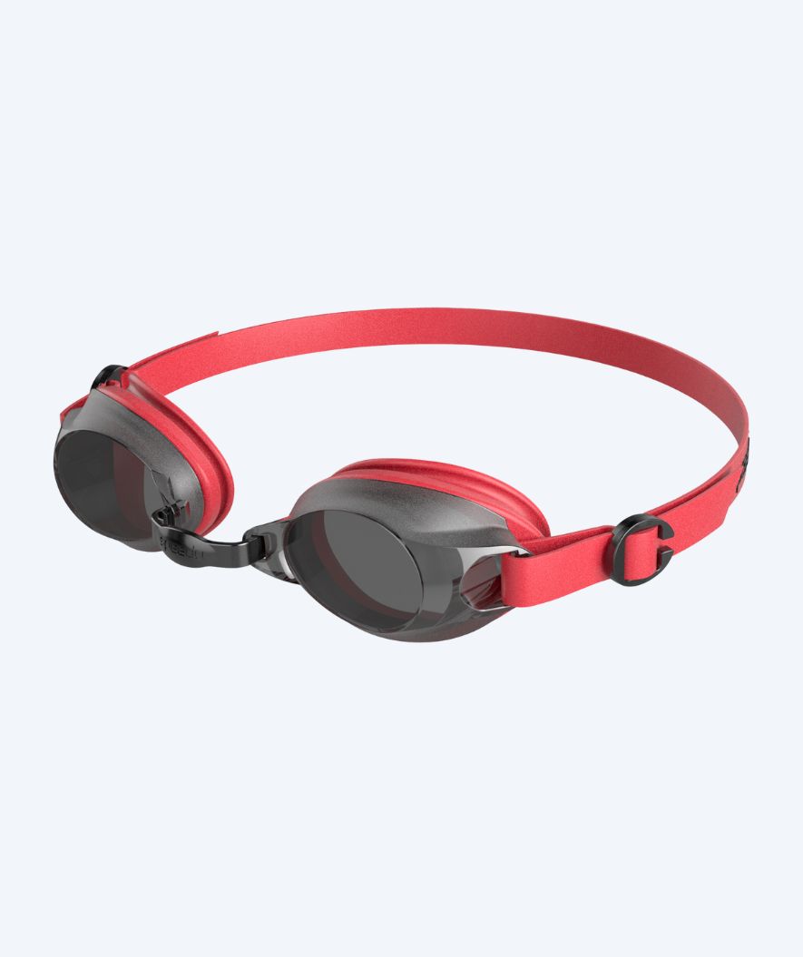 Speedo training swimming goggles - Jet - Red (Smoke lens)