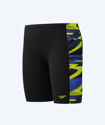 Speedo long swim trunks for boys - Hyperboom Panel - Black/yellow