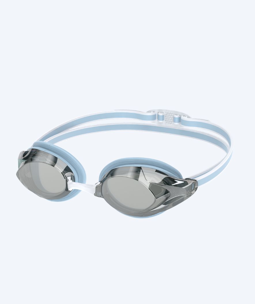 Speedo Elite swim goggles for women - Vanquisher 3.0 Mirrored - Light blue/silver