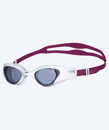 Arena training swimming goggles for women - The One - White/purple (Smoke lens)