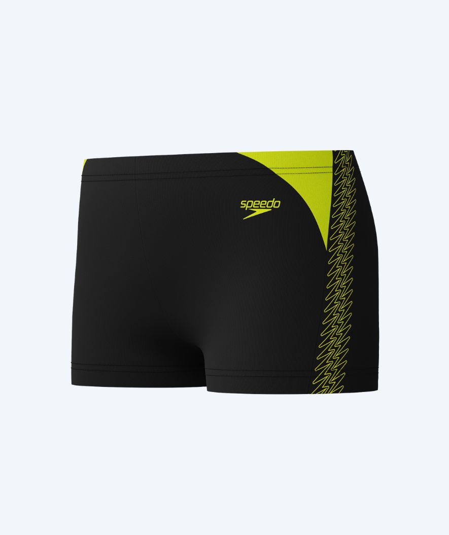Speedo trunks for boys - Hyperboom Splice - Black/yellow