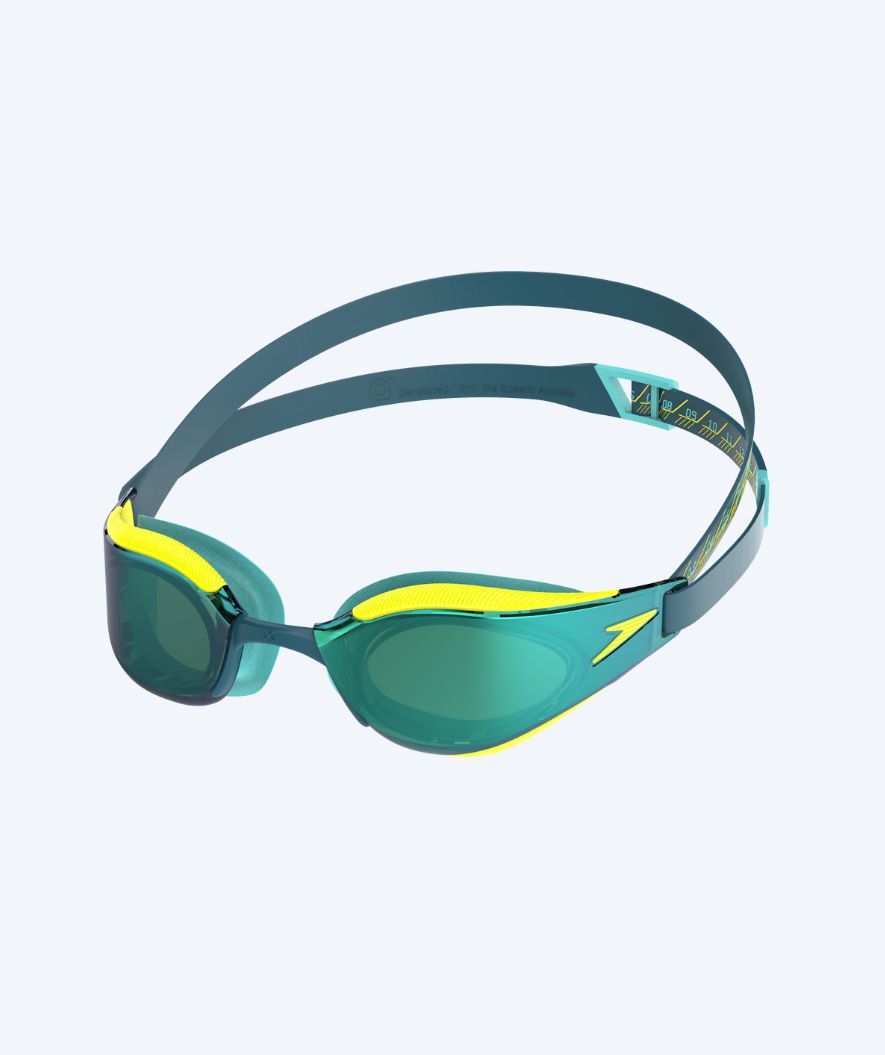 Speedo Elite swim goggles - Fastskin Hyper Elite Mirror - Yellow/green