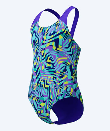 Speedo swimsuit for girls - Allover Digital Splashback - Purple/turquoise