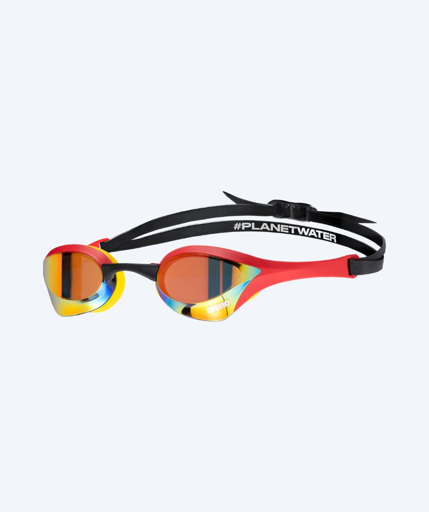 Arena Elite Swim Goggles - Cobra Ultra SWIPE Mirror - Red/gold