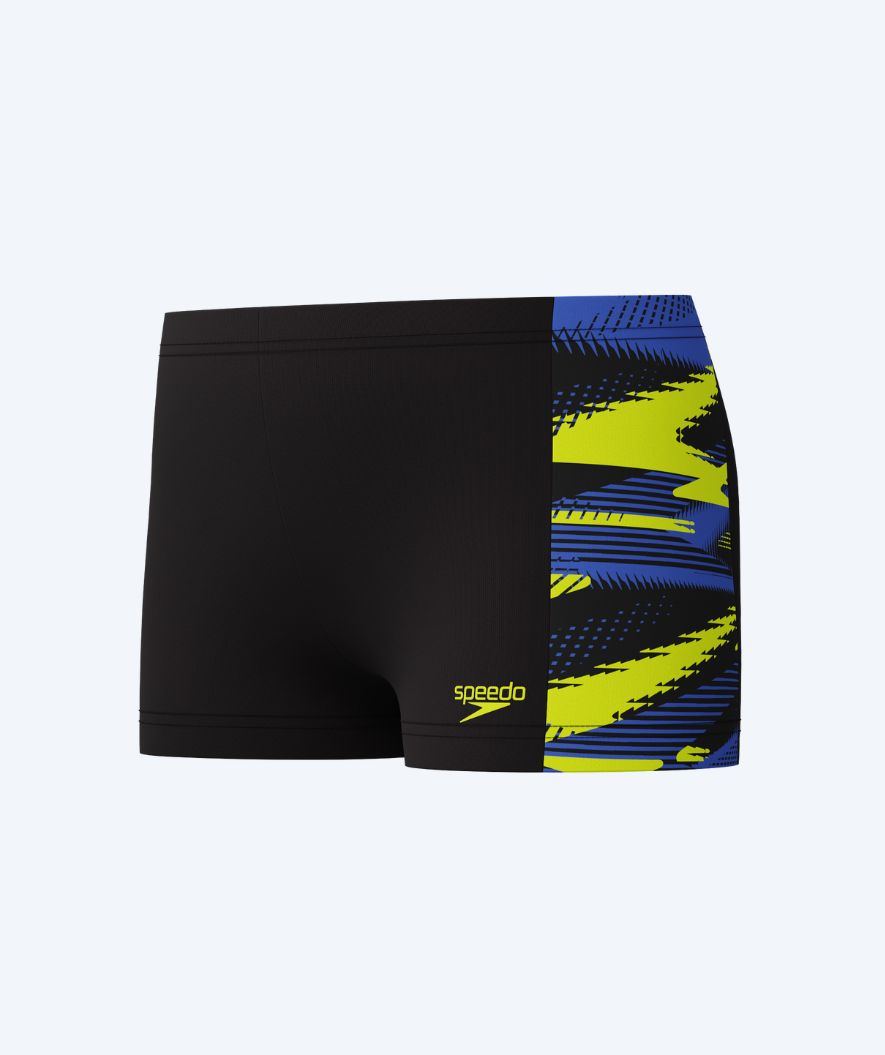 Speedo trunks for boys - Hyperboom Panel - Black/multi