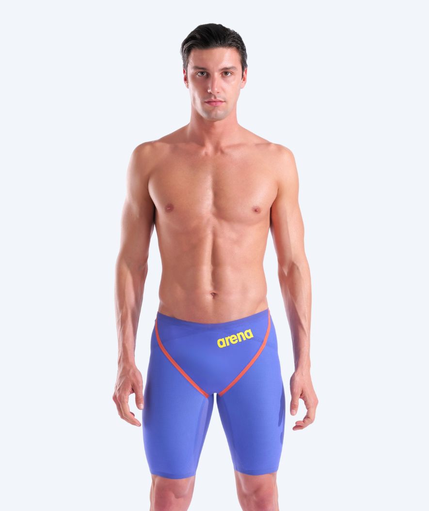 Arena competition swim trunks for men - Carbon Glide - Future Dusk/coral (Limited 2025)