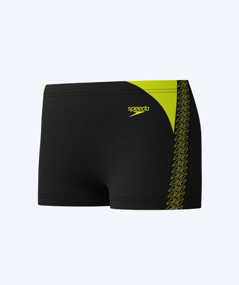 Speedo trunks for boys - Hyperboom Splice - Black/yellow
