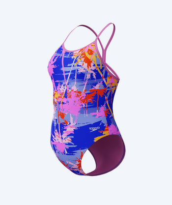 Speedo Swimsuit for Girls - Allover Digital V-Back - Purple/Pink