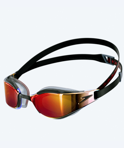 Speedo Elite swim goggles Fastskin Hyper Elite Mirror Black gold Watery.ie