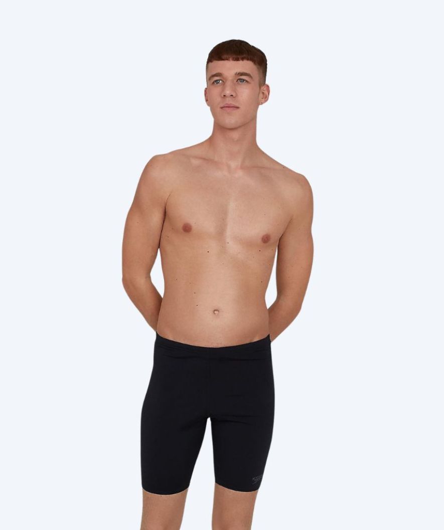 Speedo long swim trunks for men - Essential Endurance - Black/grey