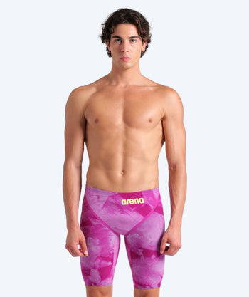 Arena competition swim trunks for men - Carbon Glide - Light pink