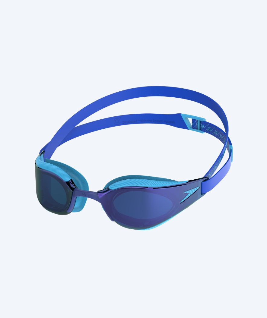 Speedo racing swimming goggles for kids (6-14) - Fastskin Hyper Elite Mirror - Blue