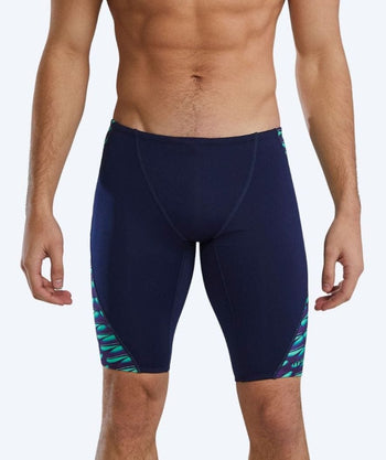TYR long swim trunks for men - Evolved Blade Splice - Dark blue/green