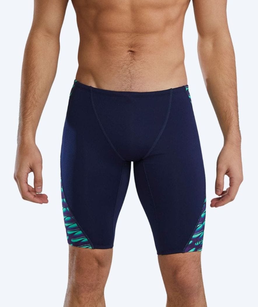 TYR long swim trunks for men - Evolved Blade Splice - Dark blue/green