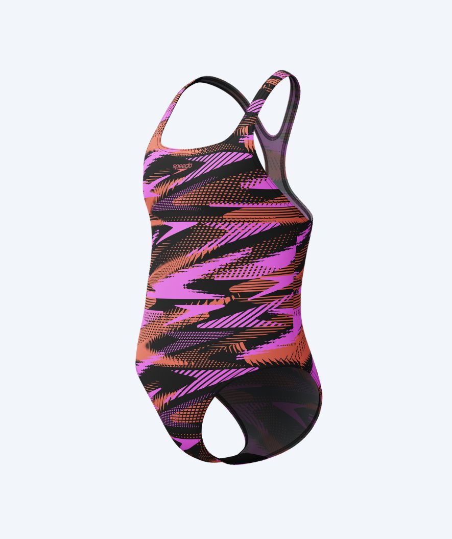 Speedo swimsuit for girls - Hyperboom Allover Medalist - Pink/orange