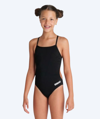 Arena swimsuit for girls - Team Challenge Solid - Black