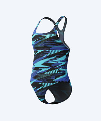Speedo swimsuit for girls - Hyperboom Allover Medalist - Black/purple