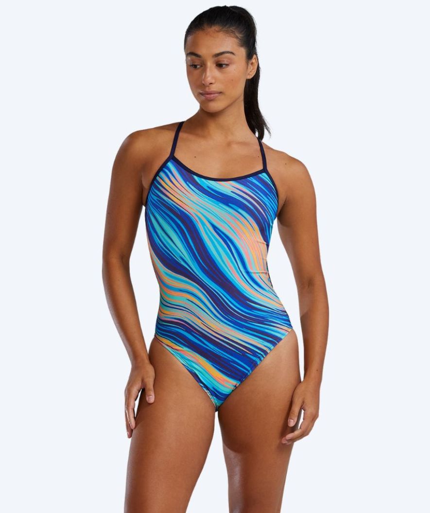 TYR swimsuit for women - Riptidal Trinityfit - Blue/orange