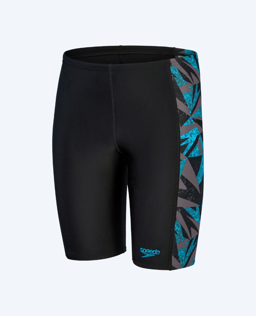 Speedo long swim trunks for boys - Hyperboom Panel - Black/blue