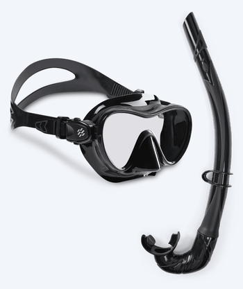 Watery Combo snorkel set for kids - Cliff - Black