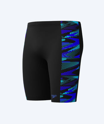 Speedo jammer for men - Hyperboom Panel - Black/Dark blue