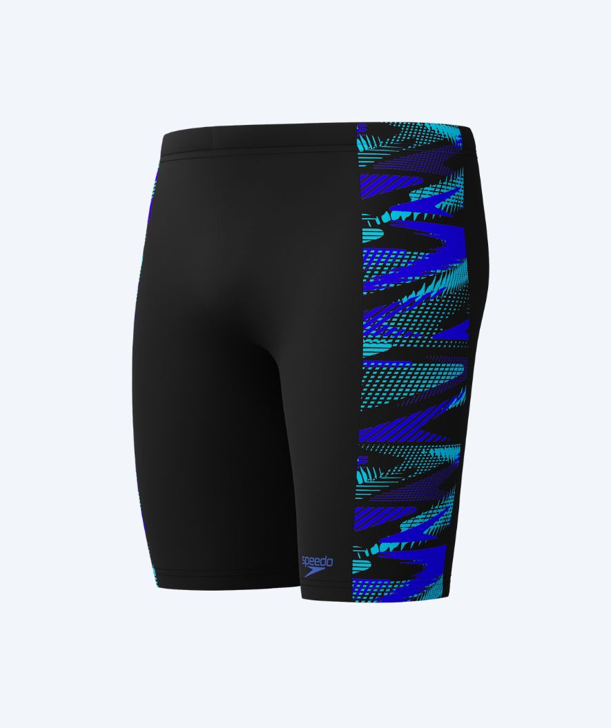 Speedo jammer for men - Hyperboom Panel - Black/Dark blue