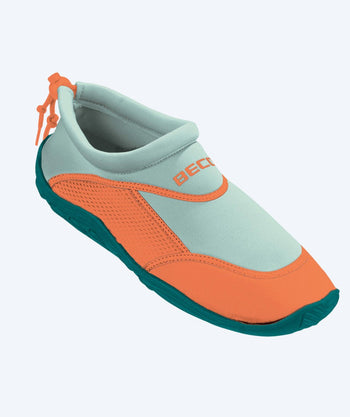 Beco neoprene water shoes for adults  - Green/orange