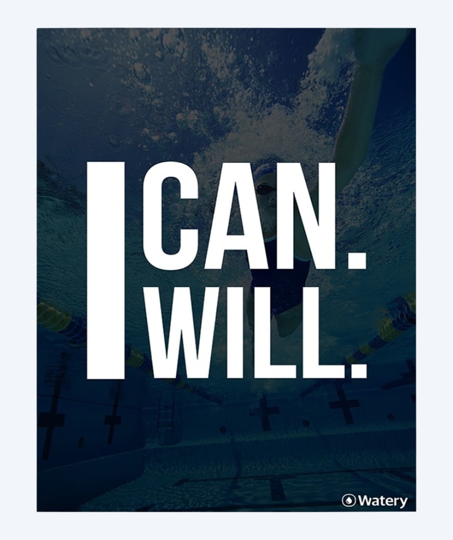 Watery swim poster - I Can - I Will