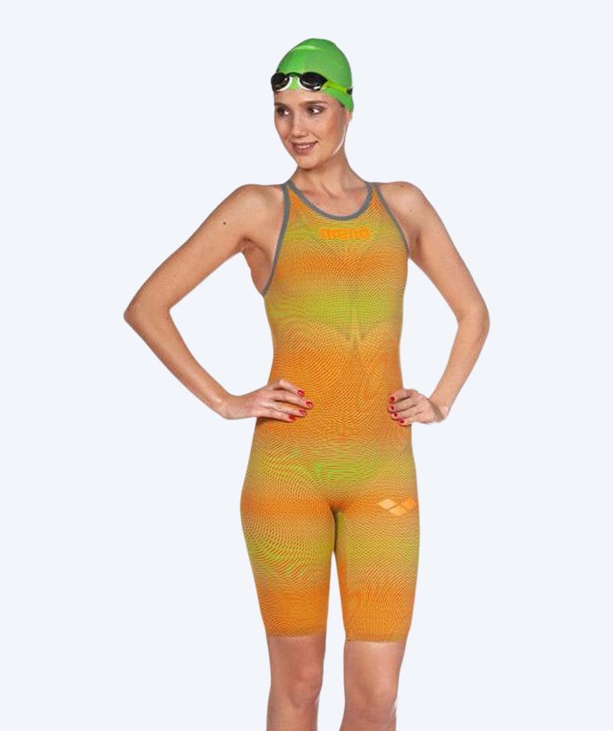 Arena competition swimsuit for women - Carbon Air 2 - Orange/yellow