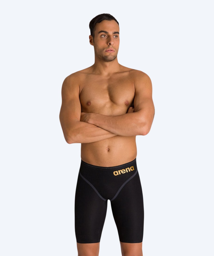 Arena competition swim trunks for men - Carbon Core FX - Black/gold (Limited 2024)