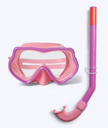 Watery Combo snorkel set for children (4-10) - Pulina - Pink/Purple