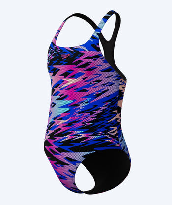Speedo swimsuit for girls - Hyperboom Print Medalist - Blue/pink