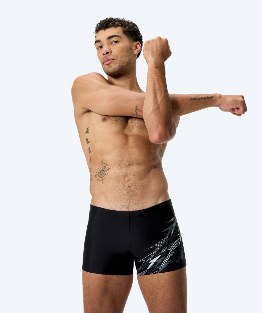 Speedo aquashorts for men - Medley Logo - Black/light gray