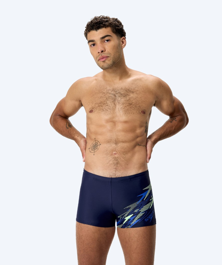 Speedo aquashorts for men - Medley Logo - Dark blue/green