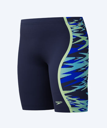 Speedo jammer for boys - Hyperboom Splice - Dark blue/green