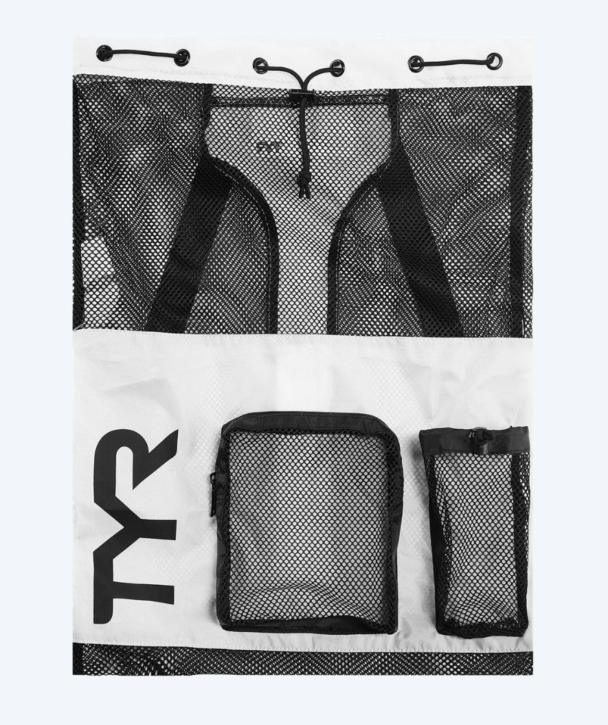 TYR swim net - Big Mesh Mummy 40L - White/black