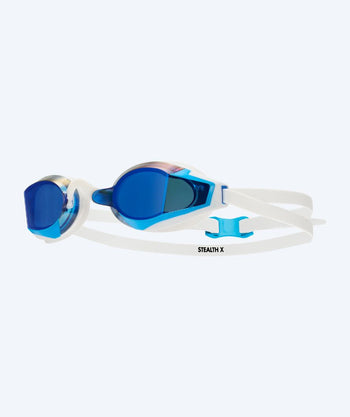 TYR swimming goggles - Stealth X Mirrored - White/blue