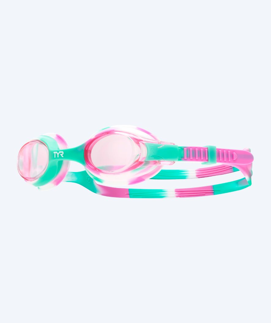 TYR swimming goggles for kids - Swimple - Green/pink