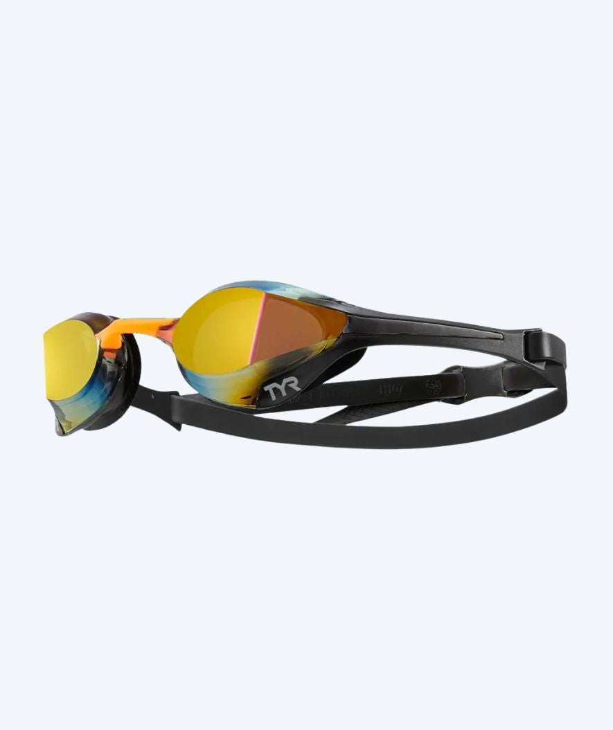 TYR Elite swimming goggles - Tracer-X Elite Mirrored - Black/orange